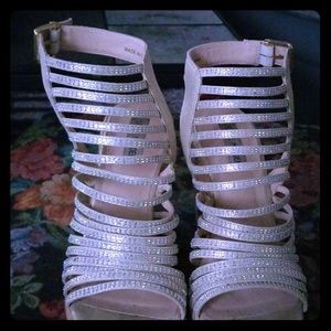 Steve Madden sparkly wedge. Front part is I 1/2"